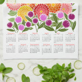 Zonnige Dag Kalender Theedoek (Gevouwen)