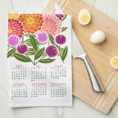 Zonnige Dag Kalender Theedoek (Quarter Fold)