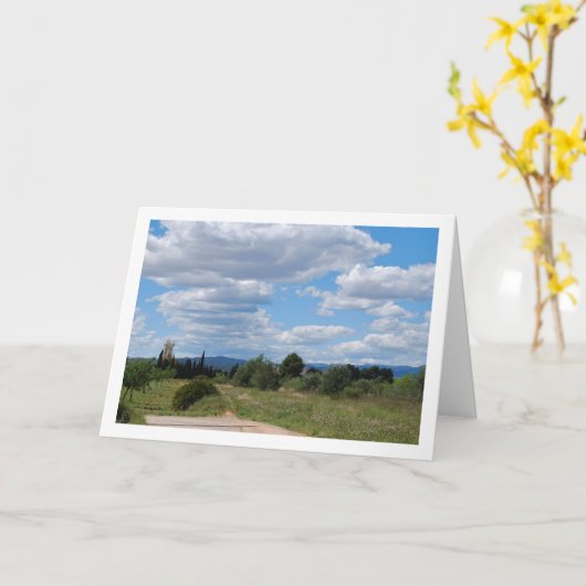 Zonnige Dag, Landelijk Landschap Kaart (Gele Bloem)