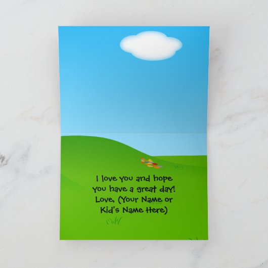 Zonnige Dag Mam Moederdag Foto Wenskaart Kaart (Binnen)