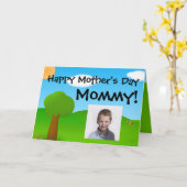 Zonnige Dag Mam Moederdag Foto Wenskaart Kaart (Gele Bloem)