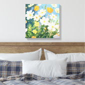 Zonnige dag met Daffodils Canvas Afdruk (Insitu (Slaapkamer))