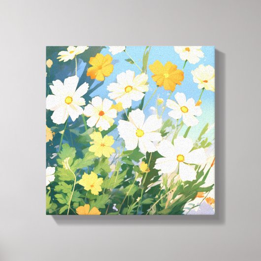 Zonnige dag met Daffodils Canvas Afdruk (Voorkant)