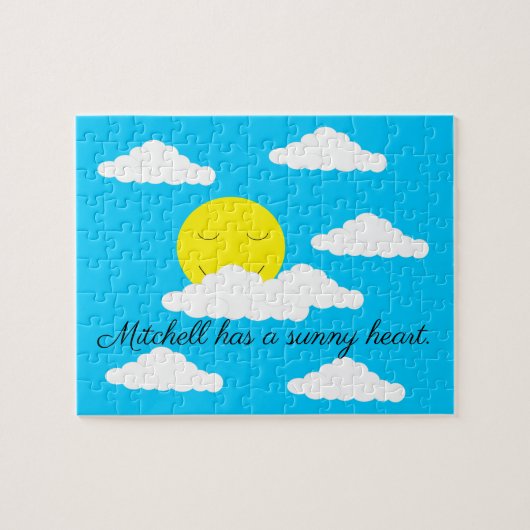Zonnige dag met veel wolken legpuzzel (Horizontaal)