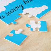 Zonnige dag met veel wolken legpuzzel (Zijkant)
