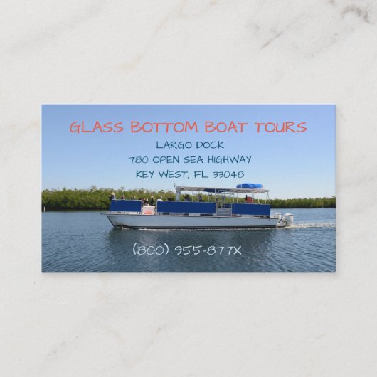 Zonnige dag oceaan zee boottocht visitekaartje (Voorkant)