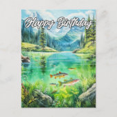 Zonnige dag op de rustige vijver briefkaart (Voorkant)