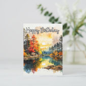 Zonnige dag op de vijver | Gefeliciteerd met je ve Briefkaart (Staand voorkant)