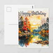 Zonnige dag op de vijver | Gefeliciteerd met je ve Briefkaart (Voorkant / Achterkant)