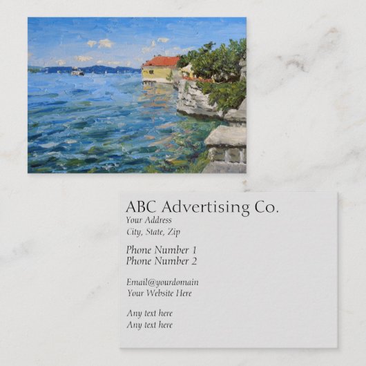 Zonnige dag op het Bodenmeer (Zuid-Duitsland) Bus Visitekaartje (Voorkant / Achterkant)