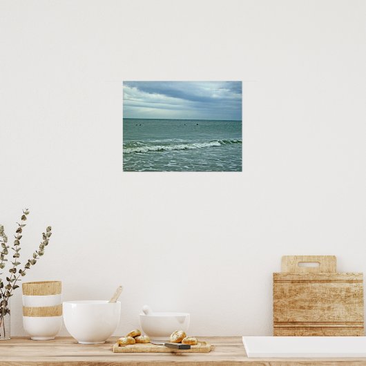 Zonnige dag op het strand! poster (Keuken)