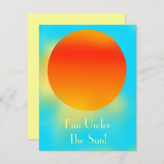 Zonnige Dag Uitnodiging (Voorkant / Achterkant)