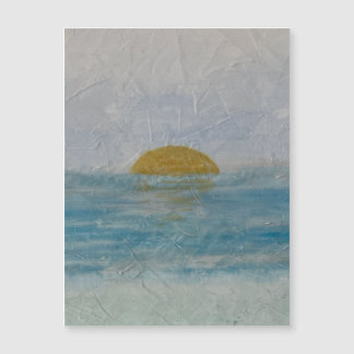 Zonnige Dag Waterverf Strand Magnetische Kaart