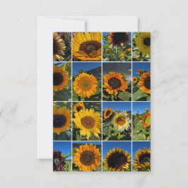 Zonnige Dag Zonnebloem Collage Notitiekaartje