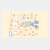 🌼 Zonnige Dagdromen ☀️ Rechthoekige Sticker (Voorkant)