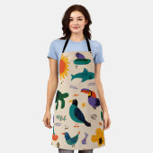 Zonnige Dagen All-Over Print Schort Cadeau (Gedragen)
