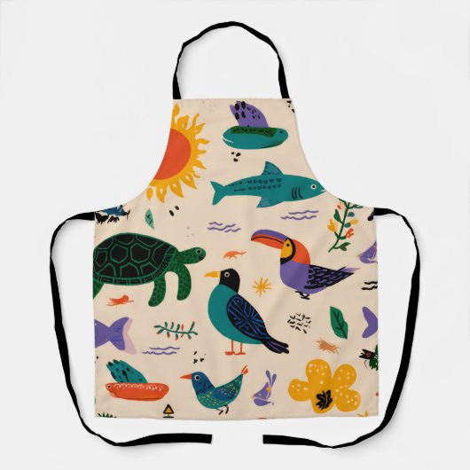 Zonnige Dagen All-Over Print Schort Cadeau (Voorkant)