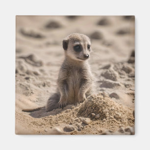 Zonnige dagen: Baby Meerkat's Beach Adventure Magneet