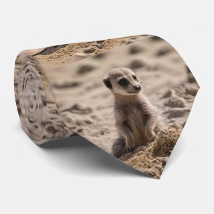 Zonnige dagen: Baby Meerkat's Beach Adventure Stropdas
