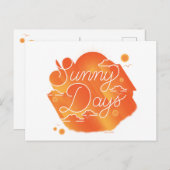 Zonnige dagen / Briefkaart (Voorkant / Achterkant)