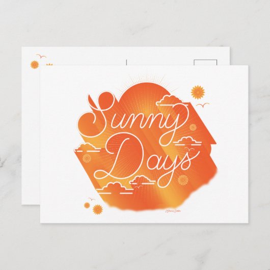Zonnige dagen / Briefkaart (Voorkant / Achterkant)