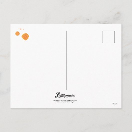 Zonnige dagen / Briefkaart (Achterkant)