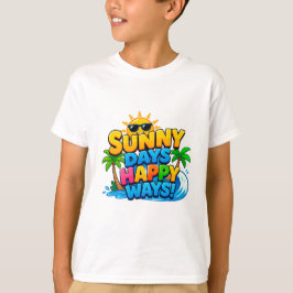 ☀️ Zonnige Dagen Gelukkige Manieren Zomer Kinderen T-shirt