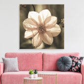 Zonnige Dahlia Canvas Afdruk (Insitu (Woonkamer))