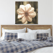 Zonnige Dahlia Canvas Afdruk (Insitu (Slaapkamer))