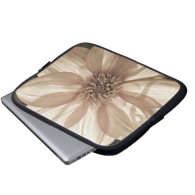 Zonnige Dahlia Laptop Sleeve (Voorkant onderkant)