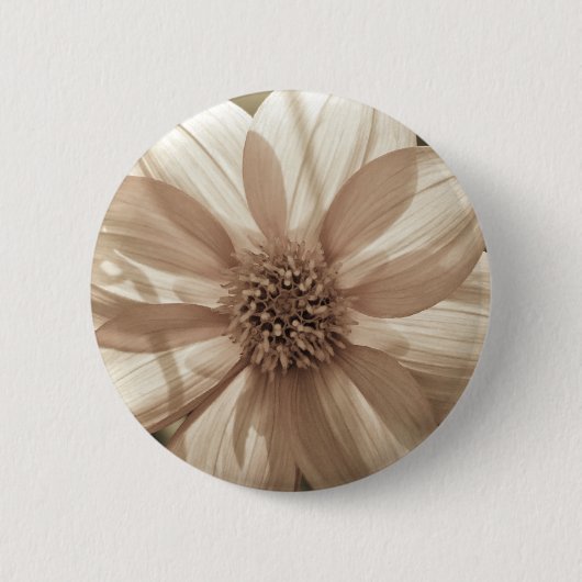 Zonnige Dahlia Ronde Button 5,7 Cm (Voorkant)