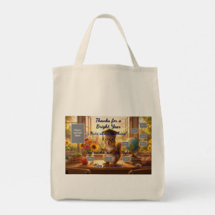 Zonnige Eekhoorn Eindjaars Waardering voor Leraren Tote Bag