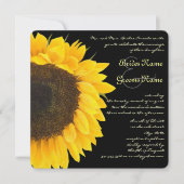 Zonnige Elegantie Boerderij Zonnebloem Bruiloft Kaart (Voorkant)
