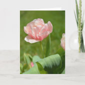Zonnige Fantasie Roze Tulpen Kaart (Voorkant)
