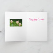 Zonnige Fantasie Roze Tulpen Kaart (Binnen)