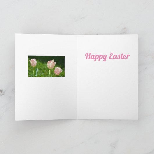 Zonnige Fantasie Roze Tulpen Kaart (Binnen)