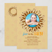 Zonnige foto uitnodiging (Voorkant / Achterkant)