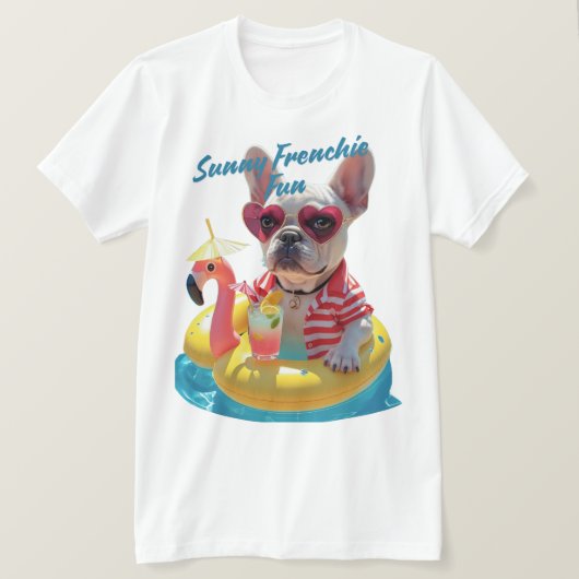 Zonnige Franse Fun T-shirt (Design voorkant)