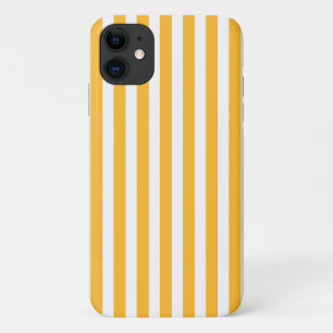 Zonnige geel-witte snoepstrepen Case-Mate iPhone case