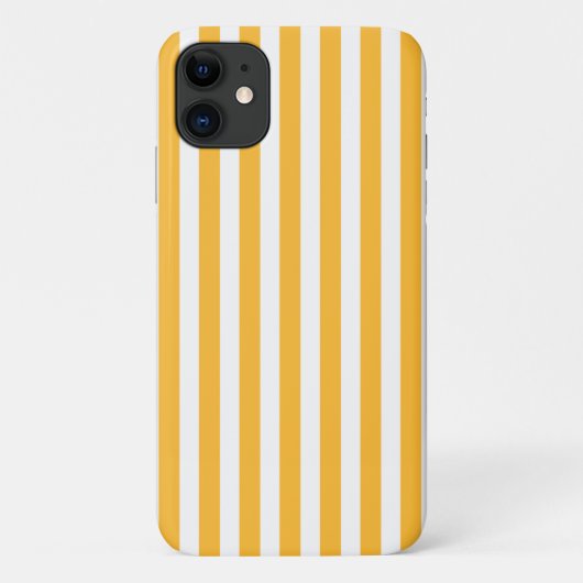 Zonnige geel-witte snoepstrepen Case-Mate iPhone case (Achterkant)