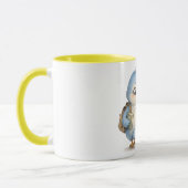 Zonnige Gele Accent Blauwe Vogel Mok (Links)