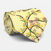 Zonnige Gele Bloesems Stropdas (Opgerold)