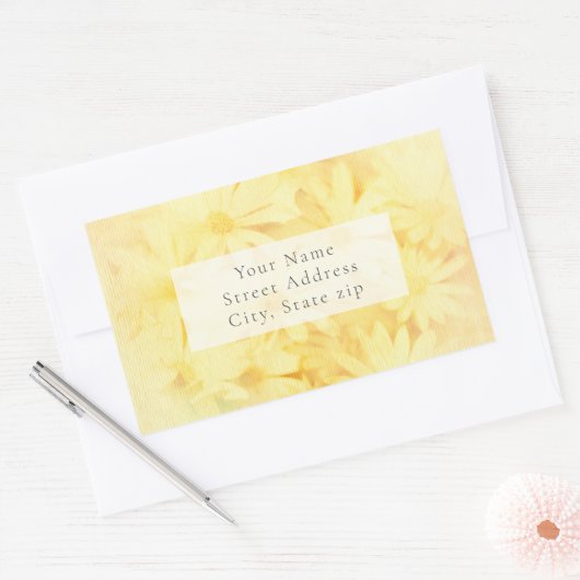 Zonnige Gele Daisies labels (Envelop)