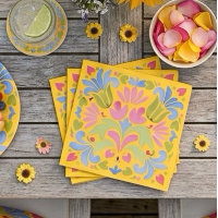 Zonnige Gele en Blauwe Zomer Bloemen