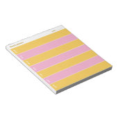 Zonnige Gele en Roze Aangepaste Wekelijkse Planner Notitieblok (Schuin)