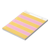 Zonnige Gele en Roze Aangepaste Wekelijkse Planner Notitieblok (Linkerzijde)