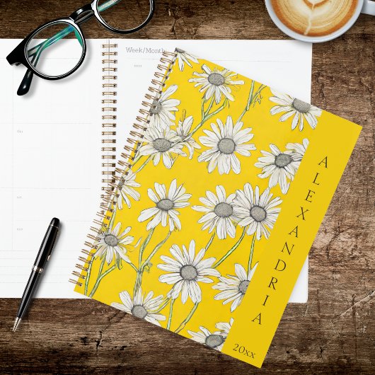Zonnige Gele en Witte Madeliefjes Planner