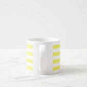 Zonnige Gele Gestreepte Paarse Monogram Espresso Kop (Achterkant)