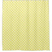 Zonnige Gele Gingham Douchegordijn (Voorkant)