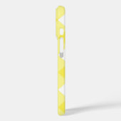 Zonnige Gele Gingham Monogram Case-Mate iPhone Case (Achterkant / Links)